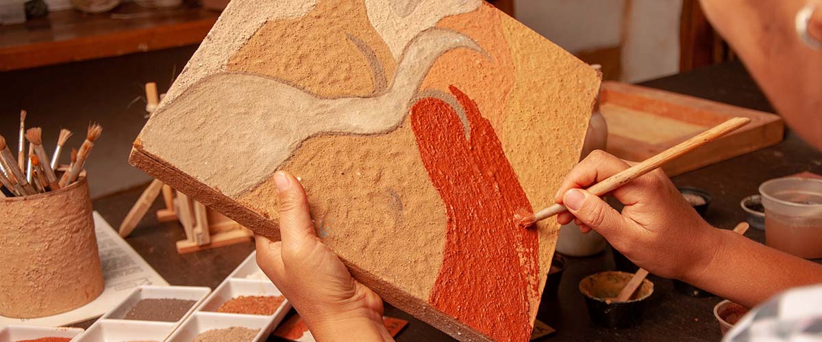 pintura con tierra